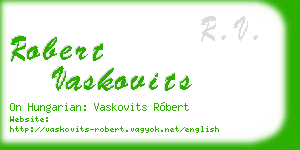 robert vaskovits business card